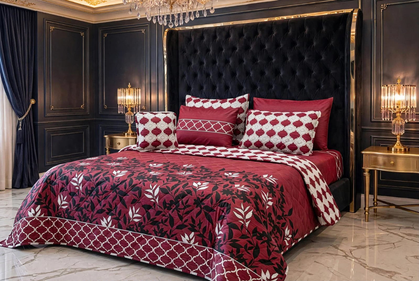 Rurva Cotton Comforter Set - 7pcs - RCS031