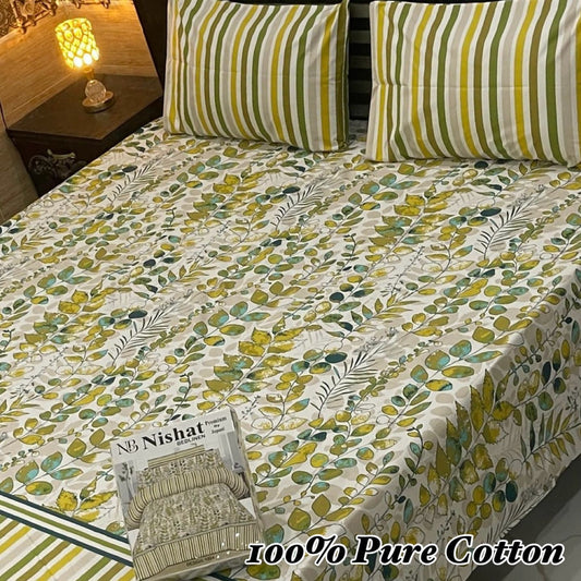 Pure Cotton 3 Pcs Bedsheet Gift Pack 012