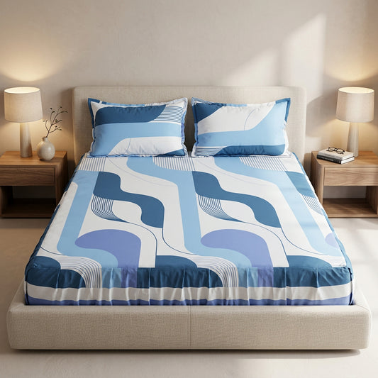 Royal Pure Cotton Frill Bedsheets 3 Pcs Set 06