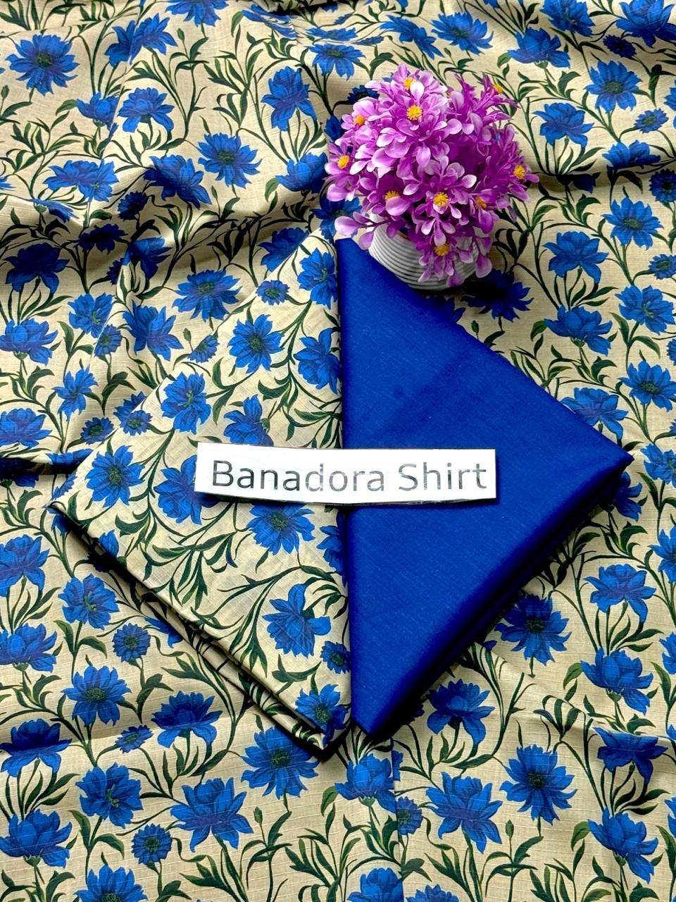 Royal Lawn Digital Print Bana Doria Shirt 2pc With Dyed Trouser 025