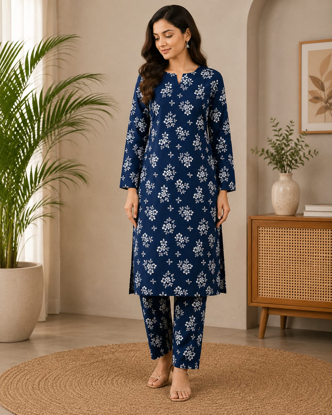 Winter Bloom – 2 Pcs Unstitched Ladies Suit
