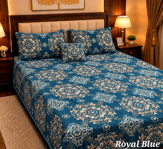 Appish Bridal Velvet Bed Sheet Set - 4pcs - ABB038