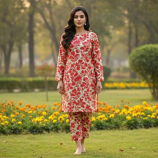 Summer Special All-Over Lawn 2 Pcs Suit 2k26