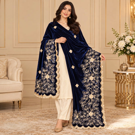 Royal Velvet Shawl – Premium Soft & Warm Winter Collection