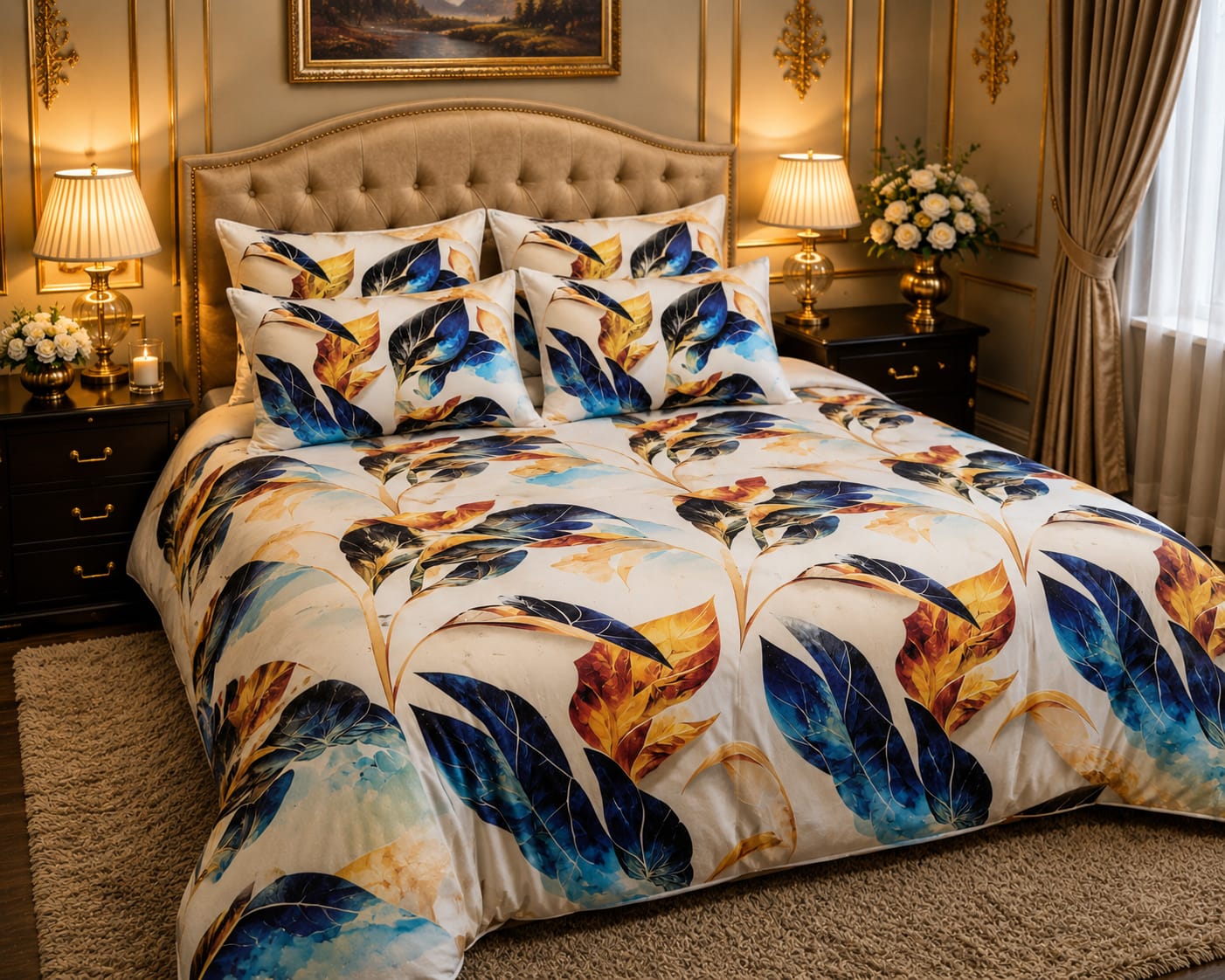 Soft & Durable 8D King Size 5 Piece Bed Sheet Set 03