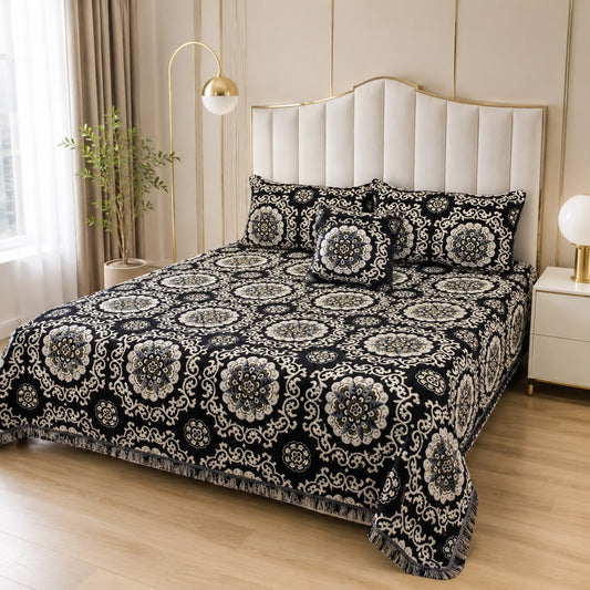 Appish Bridal Velvet Bed Sheet Set - 4pcs - ABB019