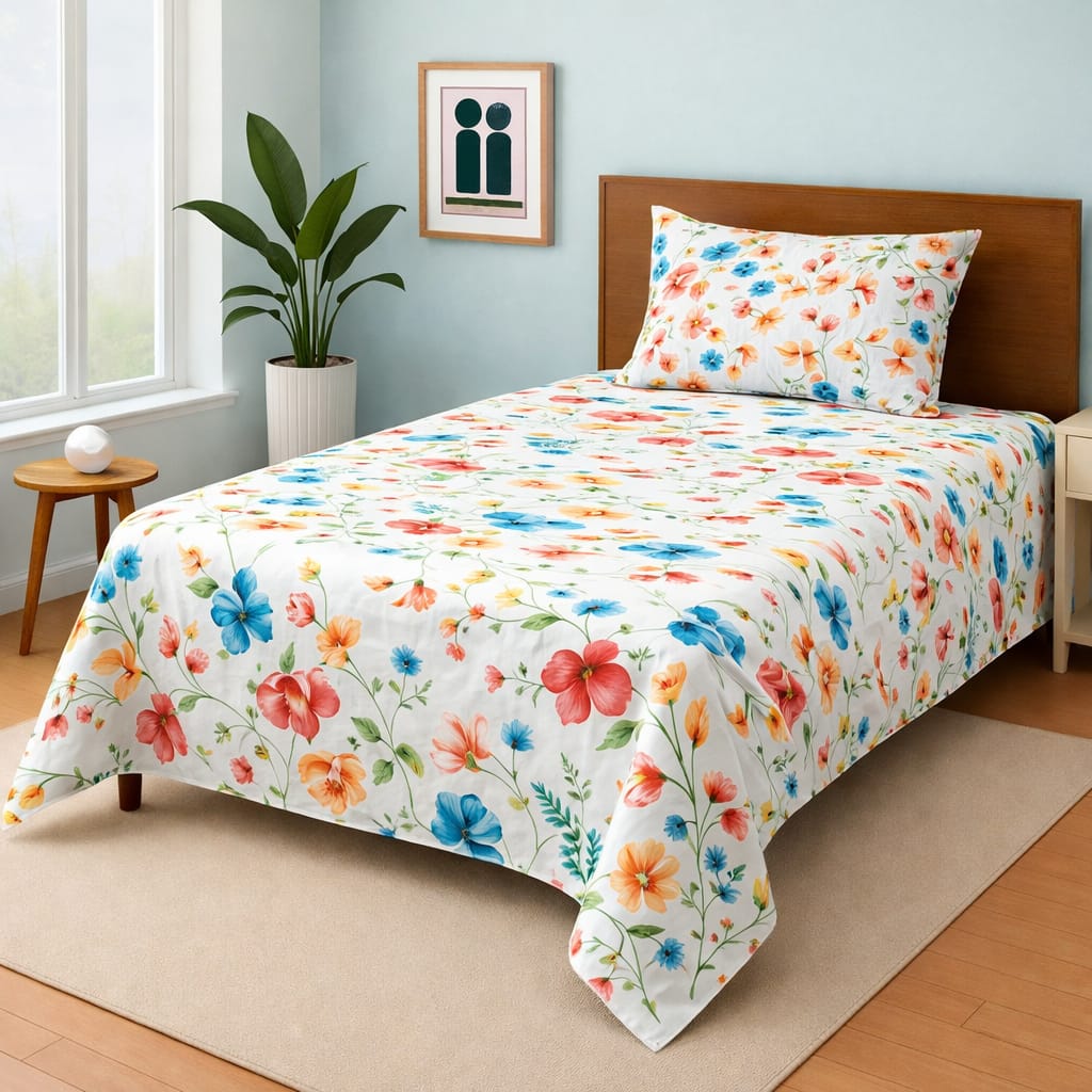 COZIFY PURE COTTON SINGLE BEDSHEET 017