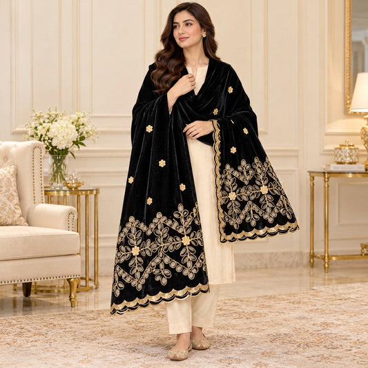 Royal Velvet Shawl – Premium Soft & Warm Winter Collection