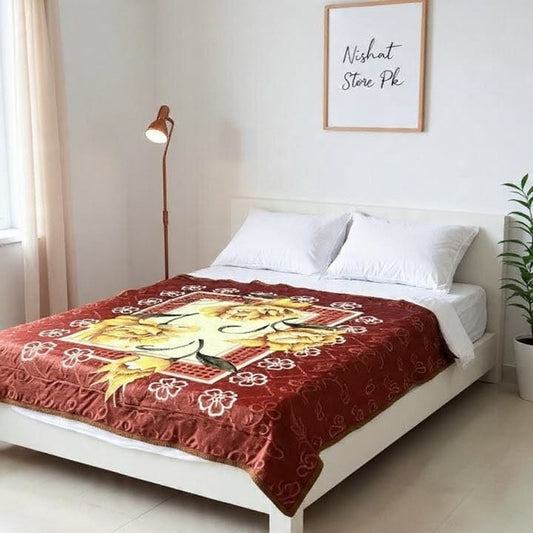 Velvet Embossed Panel Blanket – Luxury  Collection