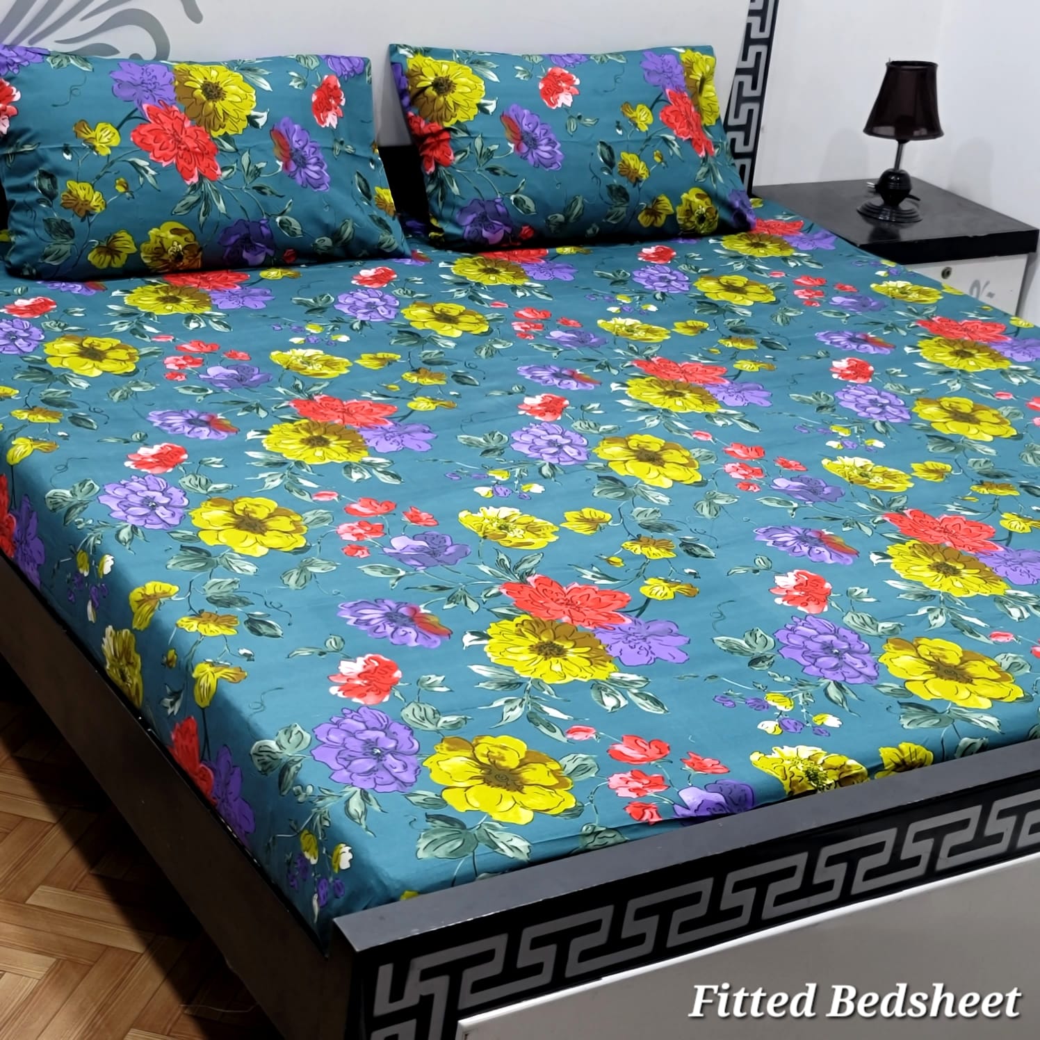 PURE SOFT COTTON SATIN KING SIZE FITTED BED SHEETS 04