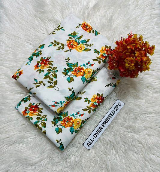 Summer Women Unstitched Suit - 2pcs - WWU96