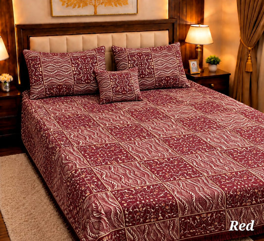 Appish Bridal Velvet Bed Sheet Set - 4pcs - ABB034