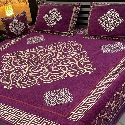 Appish Bridal Velvet Bed Sheet Set - 4pcs - ABB017