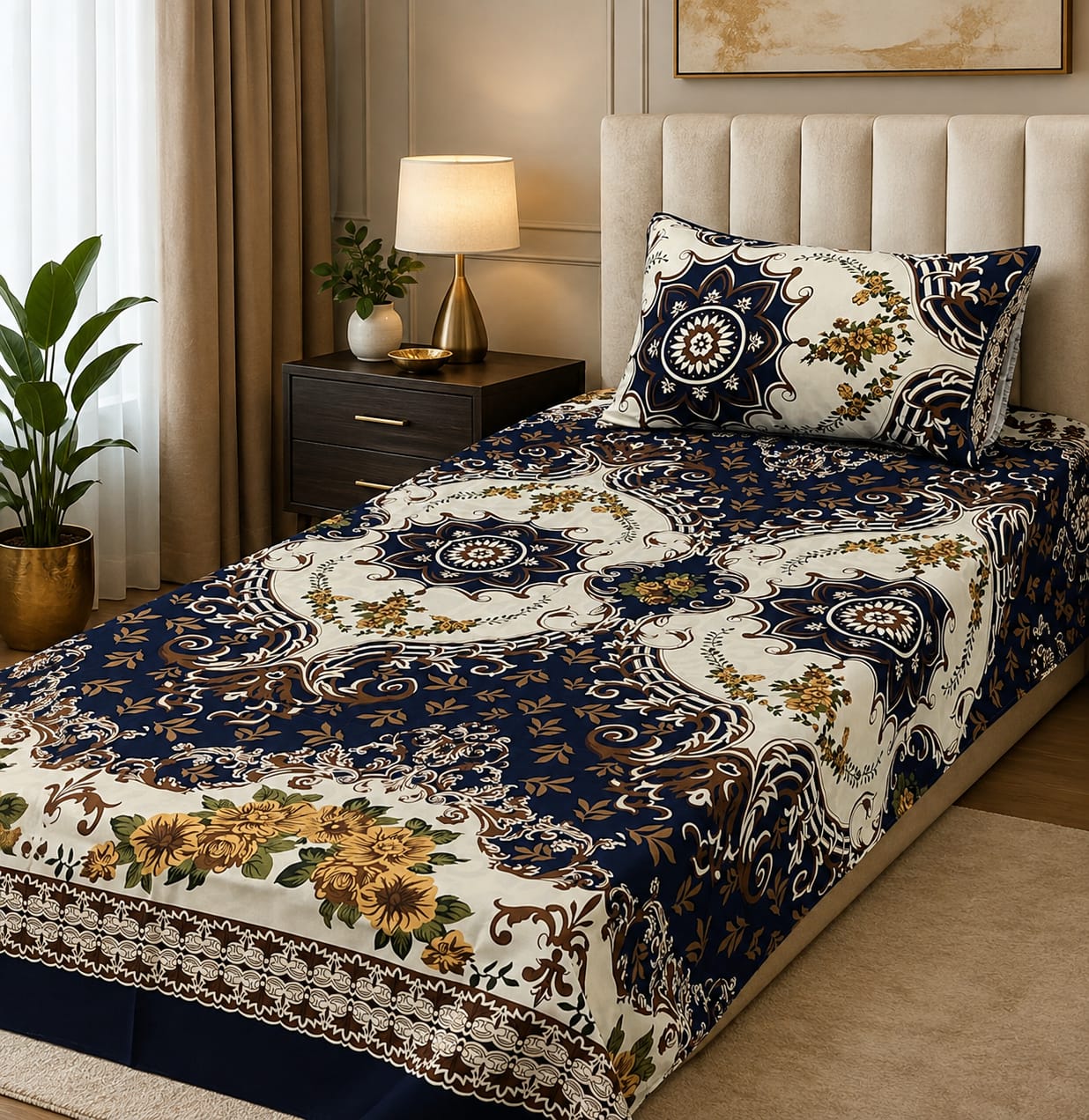 Tytan Cotton Bed Sheet - Single - TSB05