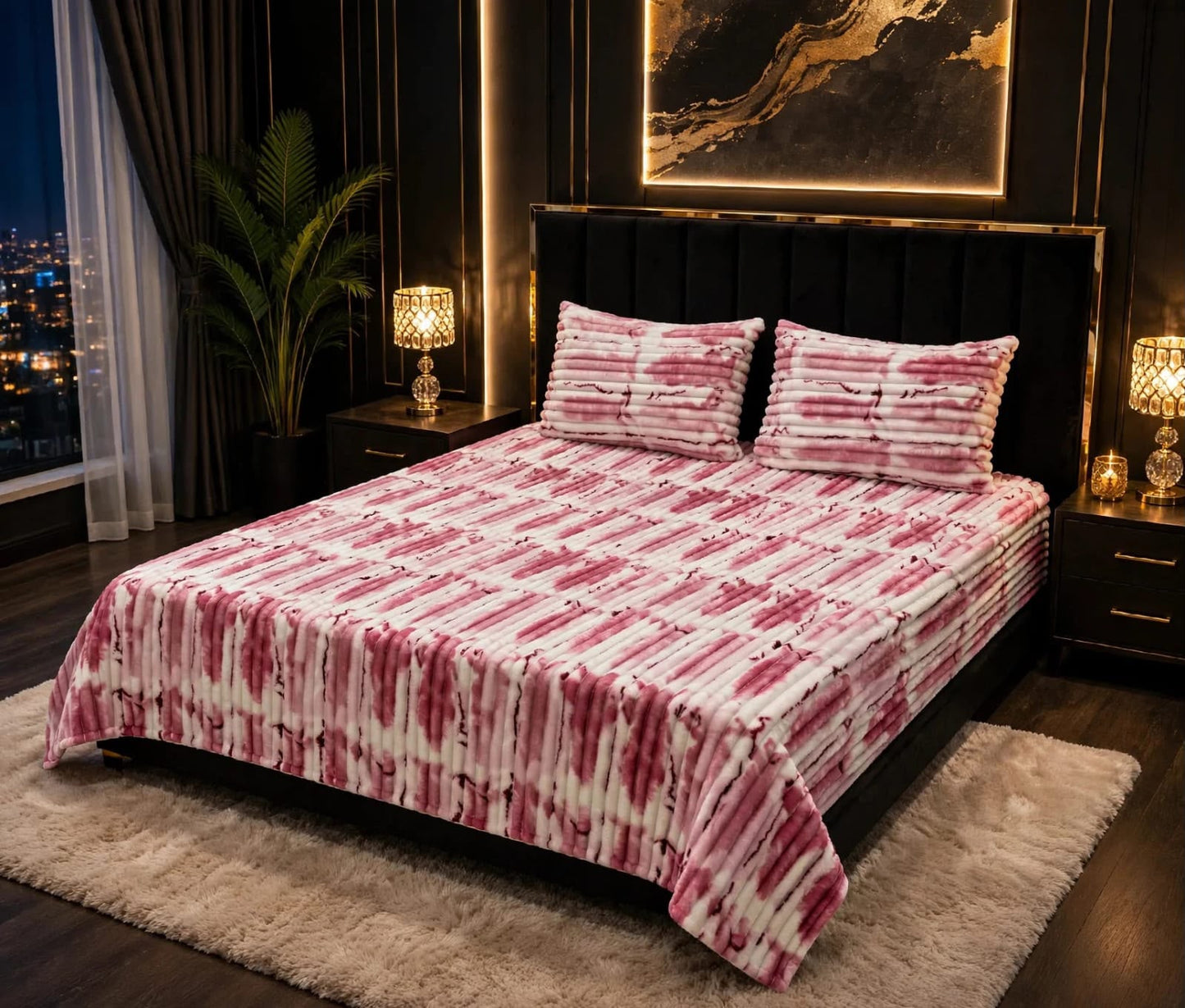 Ultra Soft Winter Puffy Bedsheet – 3 Piece King Bedding Set 08