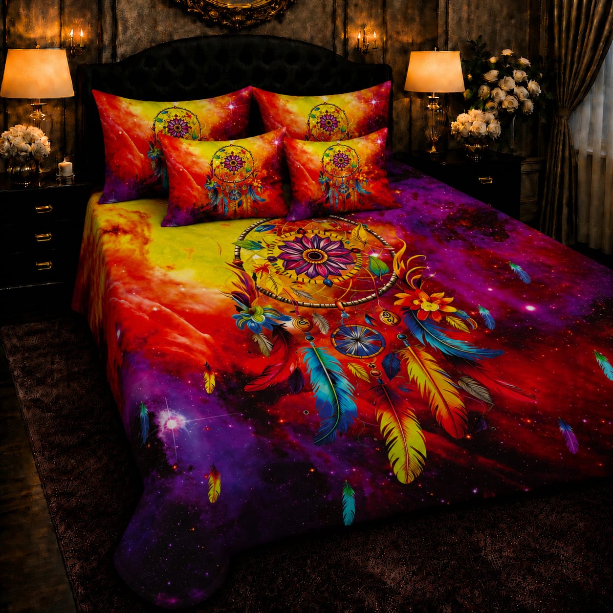 Soft & Durable 8D King Size 5 Piece Bed Sheet Set 01