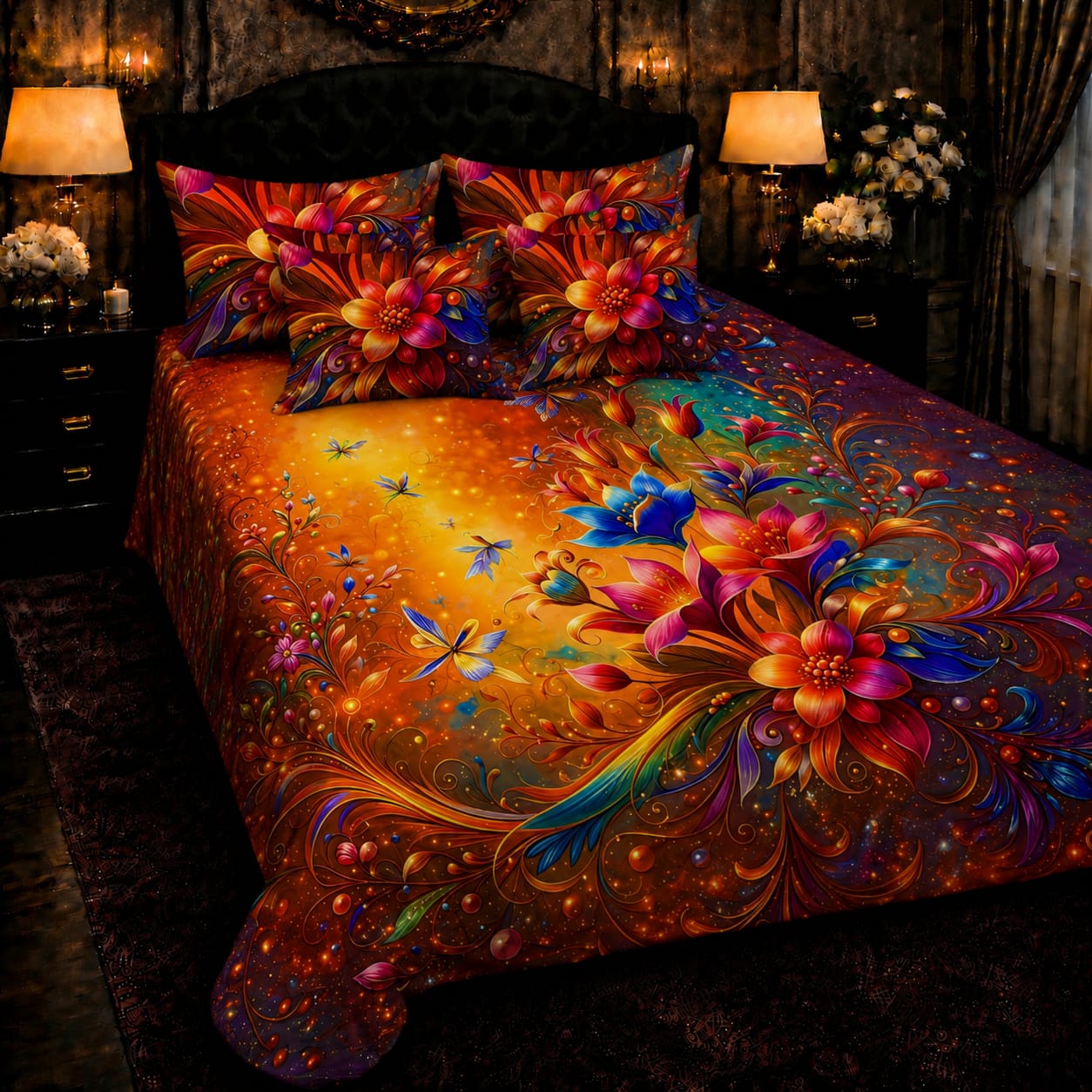 Soft & Durable 8D King Size 5 Piece Bed Sheet Set 02