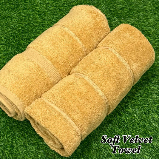 2Pcs Soft Velvet Bathroom Towel Pair – Ultra Absorbent & Premium Quality