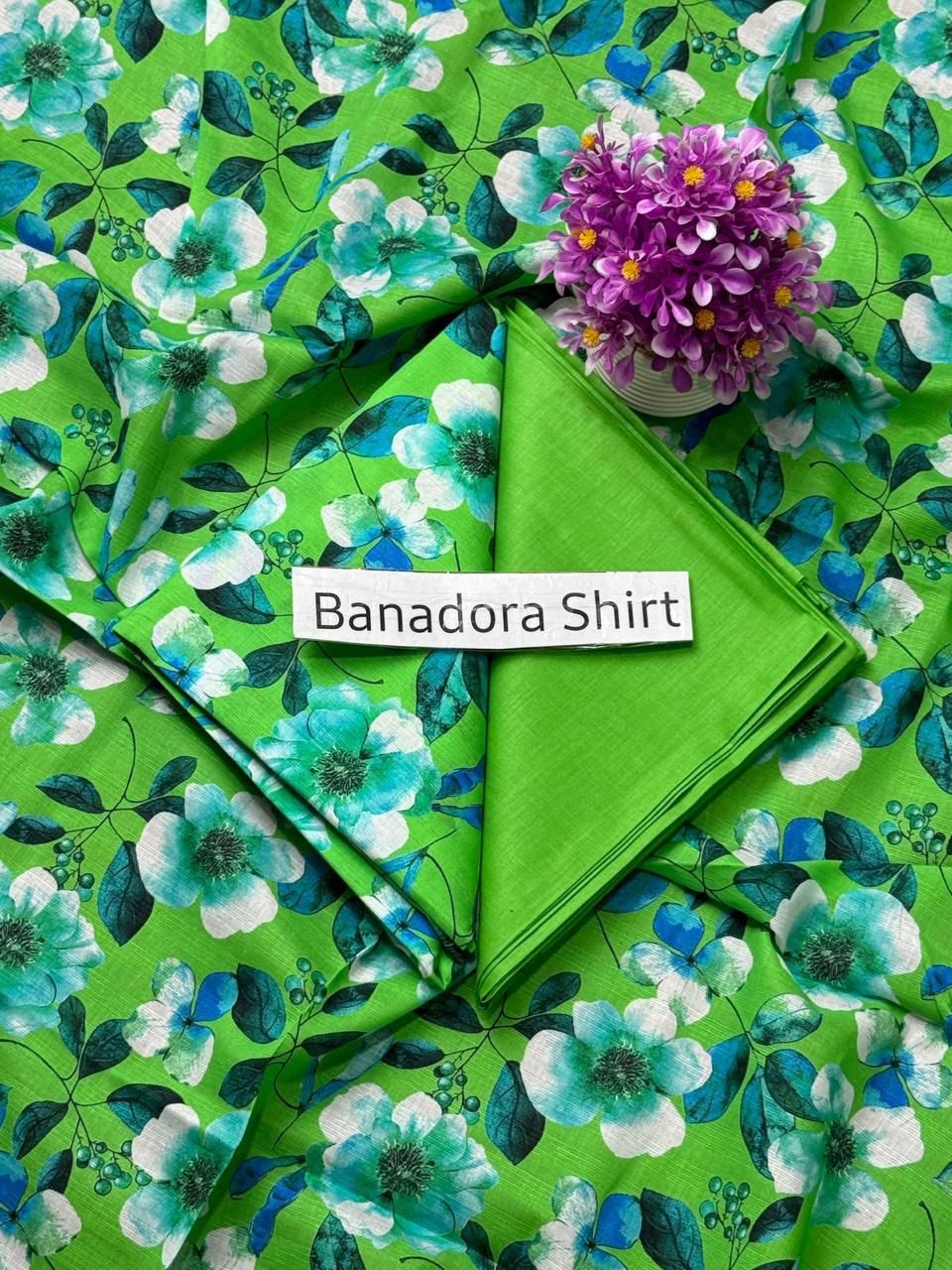 Royal Lawn Digital Print Bana Doria Shirt 2pc With Dyed Trouser 025