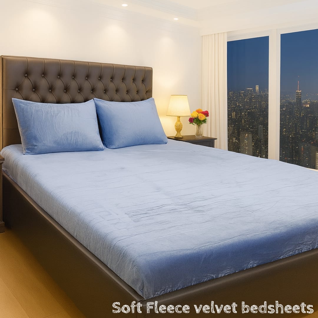 3 PCs Luxury Fleece Bedsheets 05