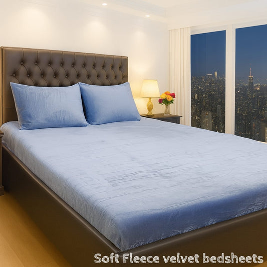 3 PCs Luxury Fleece Bedsheets 05