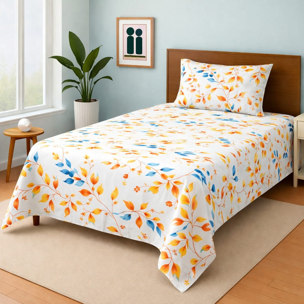 COZIFY PURE COTTON SINGLE BEDSHEET 024