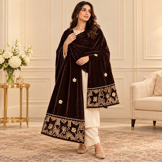 Royal Velvet Shawl – Premium Soft & Warm Winter Collection