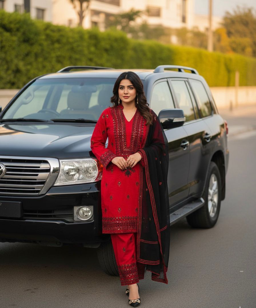 Eid Collection 2K26 – 3 Pcs Lawn / Cotton Hit Traditional Embroidery Suit