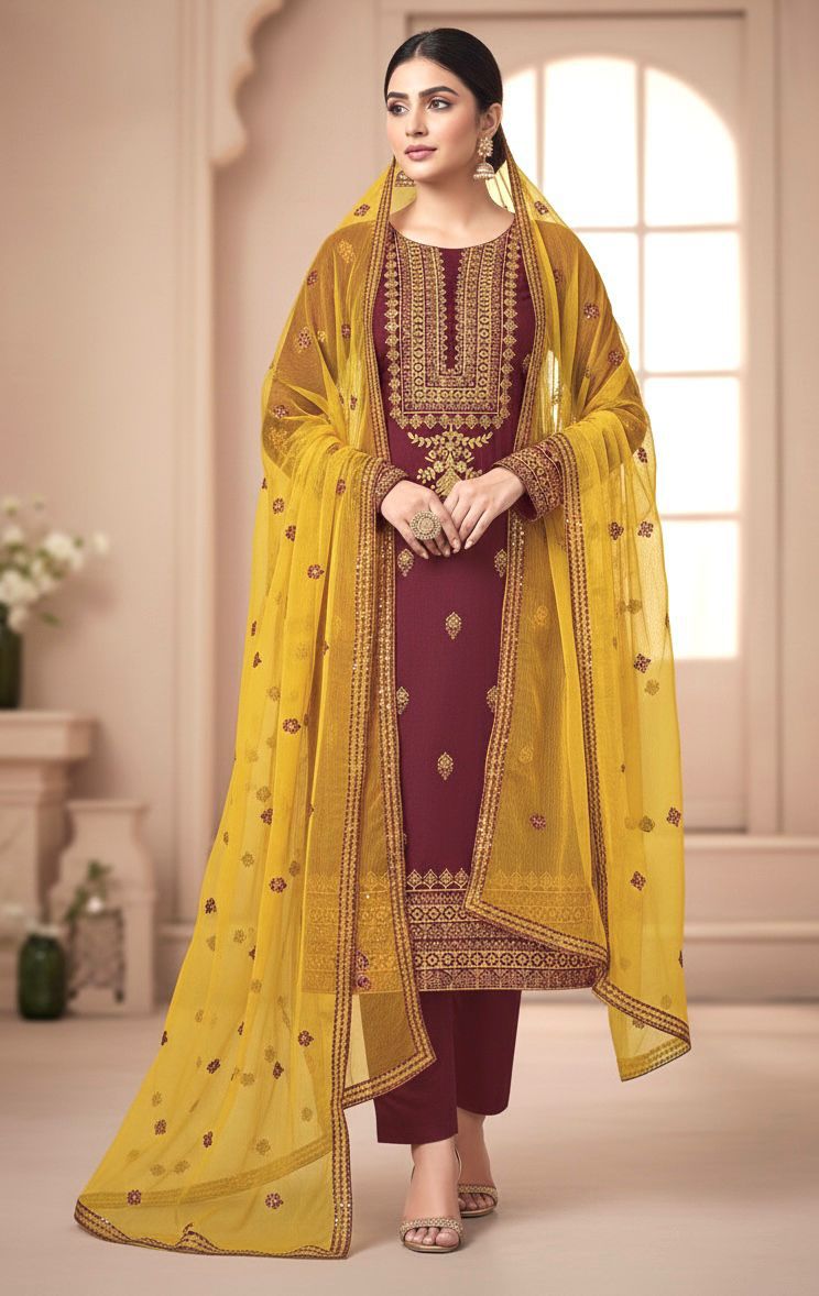 Eid Collection 2K26 – 3 Pcs Lawn / Cotton Hit Traditional Embroidery Suit