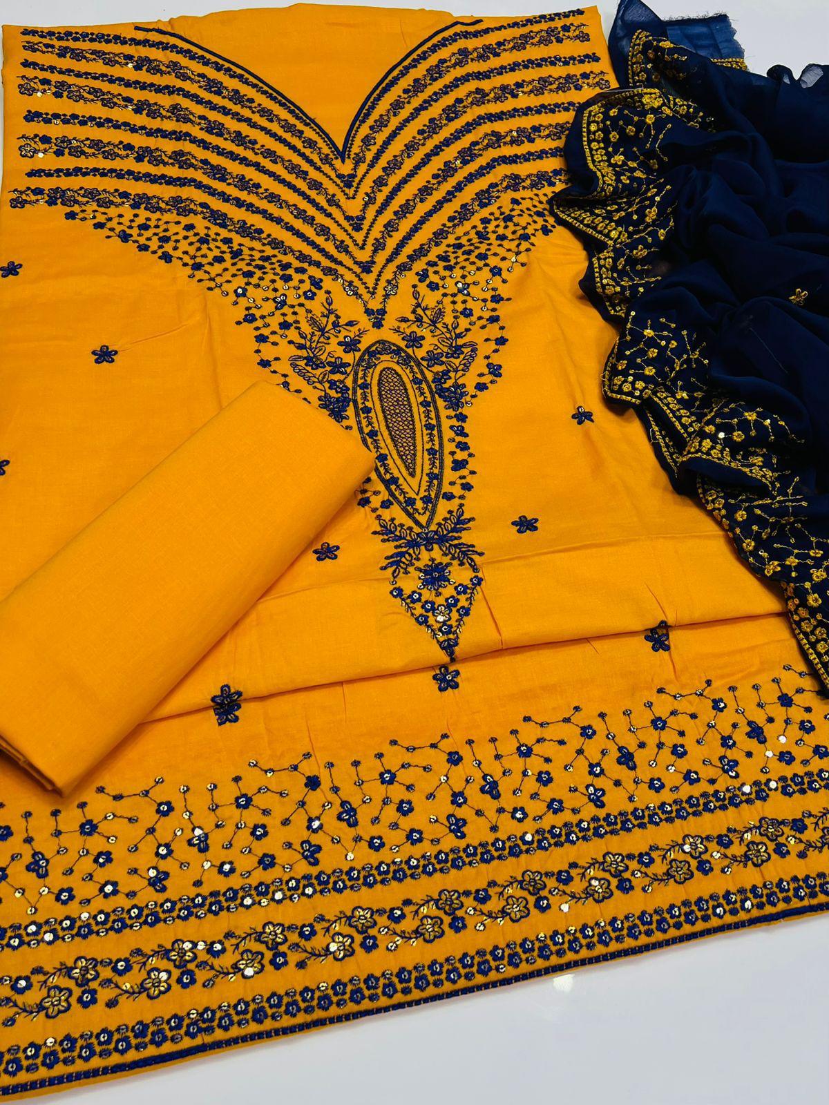 Eid Collection 2K26 – 3 Pcs Lawn / Cotton Hit Traditional Embroidery Suit