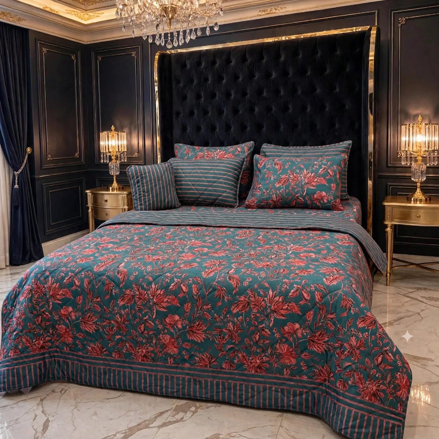 Rurva Cotton Comforter Set - 7pcs - RCS032
