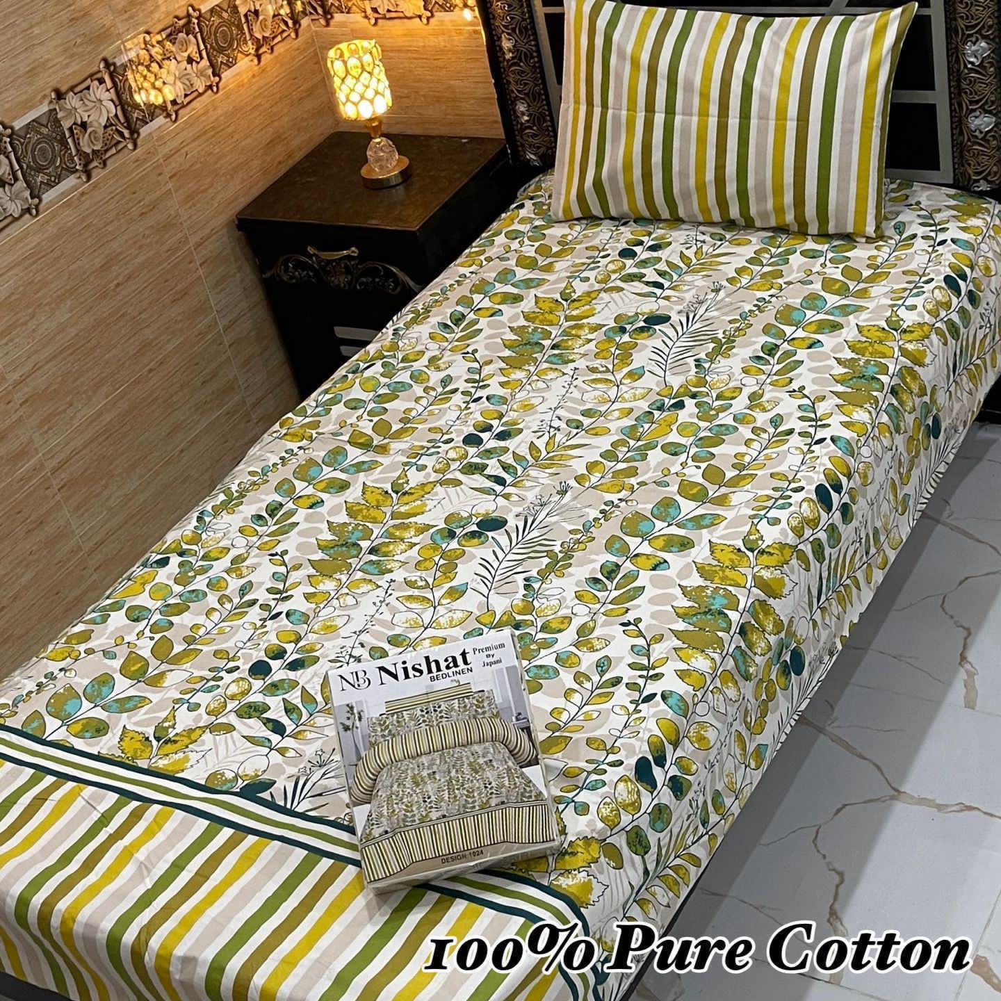 Premium 4 Pcs Single Pure Cotton Bedsheets –Gift Pack 014