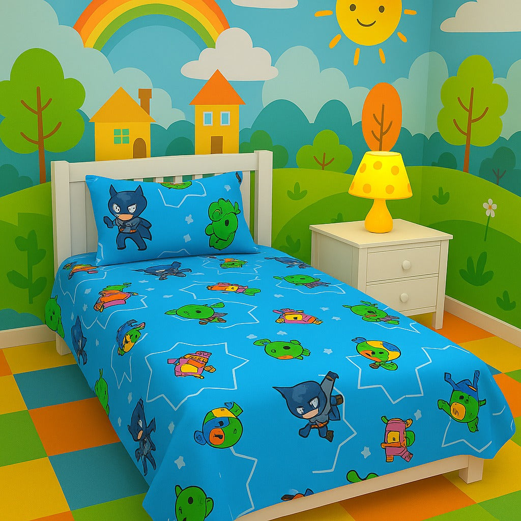 Soft & Safe Kids Pure Cotton Single Bedsheet – 2 Pcs