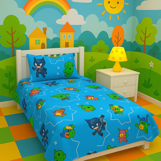Soft & Safe Kids Pure Cotton Single Bedsheet – 2 Pcs