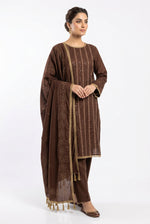Royal Embroidered Dhanak 3-Piece Suit