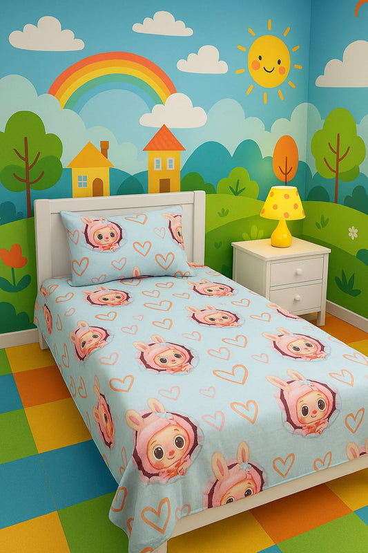 Soft & Safe Kids Pure Cotton Single Bedsheet – 2 Pcs