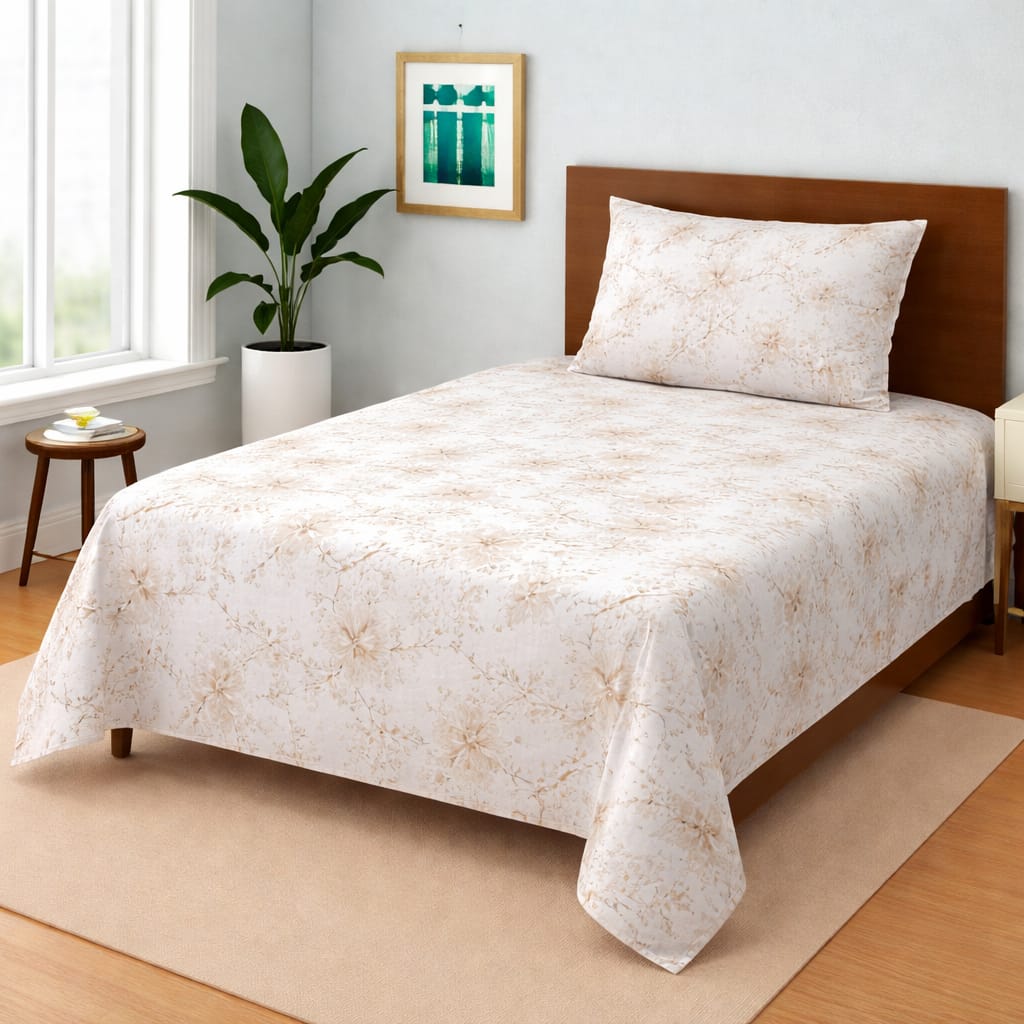 COZIFY PURE COTTON SINGLE BEDSHEET 028