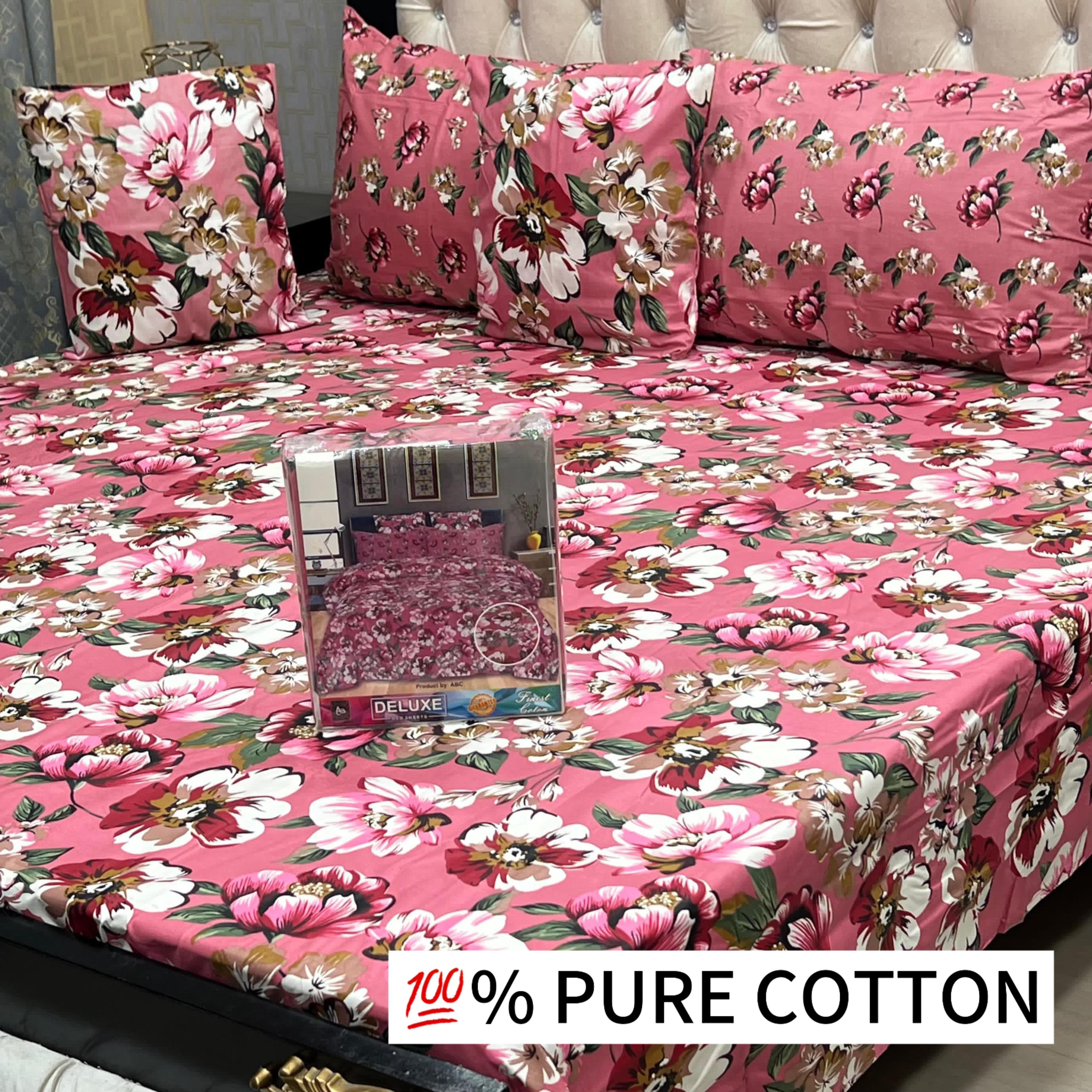 5 Pcs Delux Pure cotton Bed Sheet 013