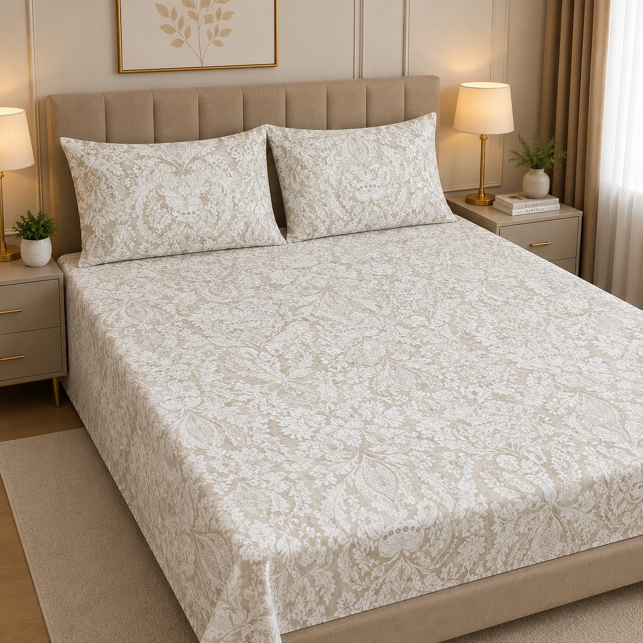 Cozify Pure Cotton Bed Sheet - King - CPB 033