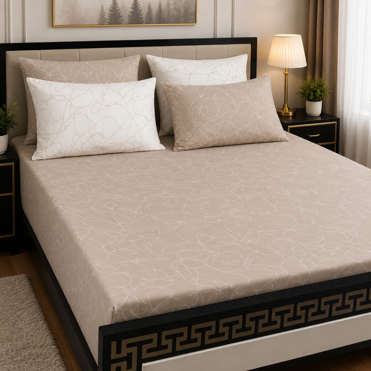 ⚜️5 PC Cozify  Pure Cotton Bedsheets⚜️ 08