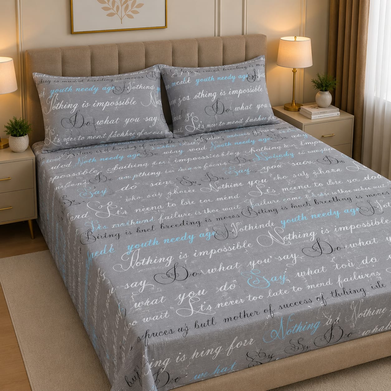 Cozify Pure Cotton Bed Sheet - King - CPB 036