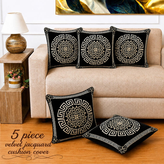 VELVET JACQUARD CUSHION COVERS 5pcs Set 010