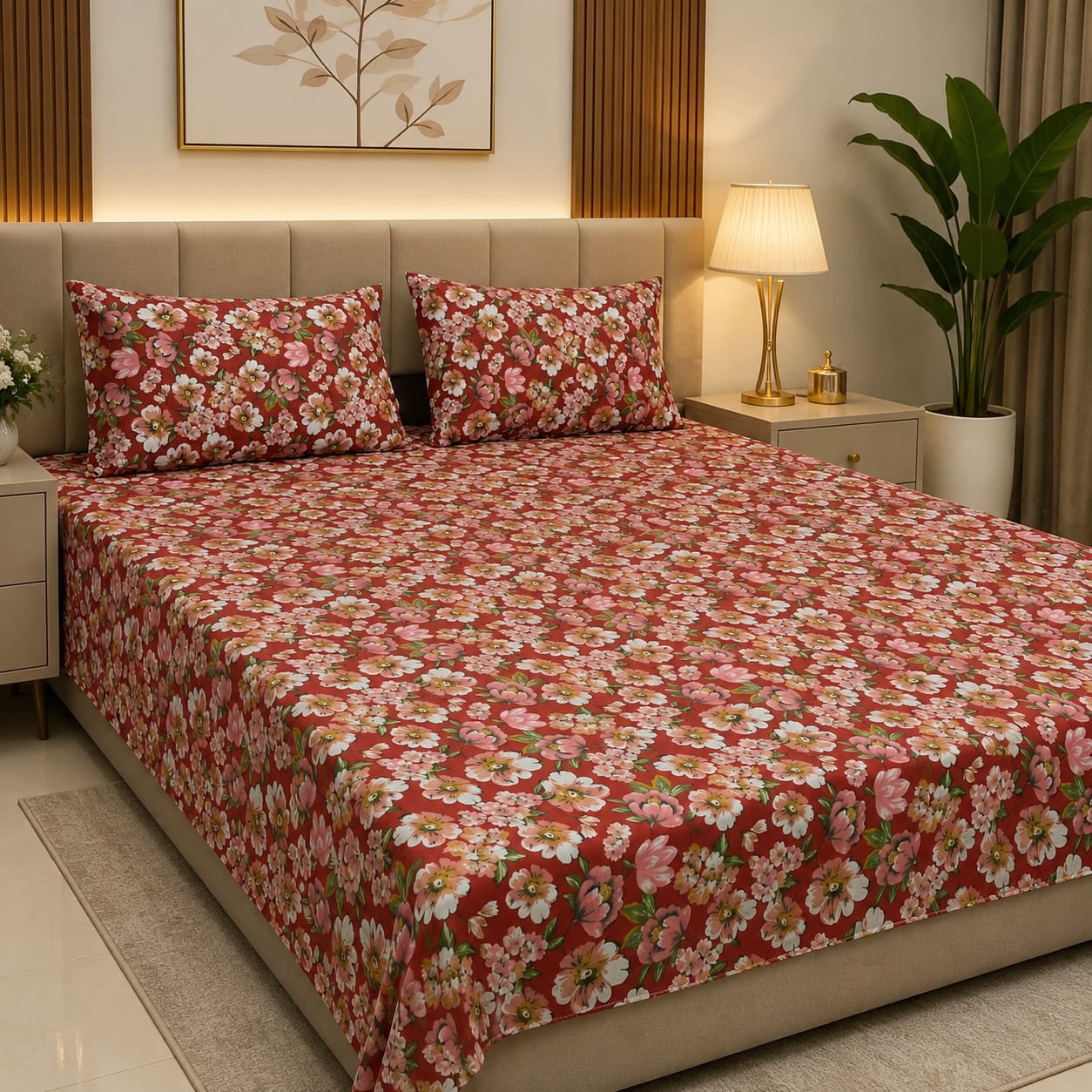 Executive Pure Cotton Bed Sheet - King - EPB 010