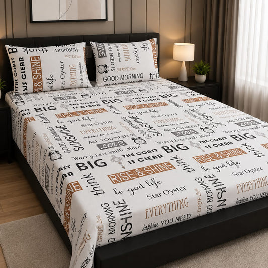 Cozify Pure Cotton Bed Sheet - King - CPB 012