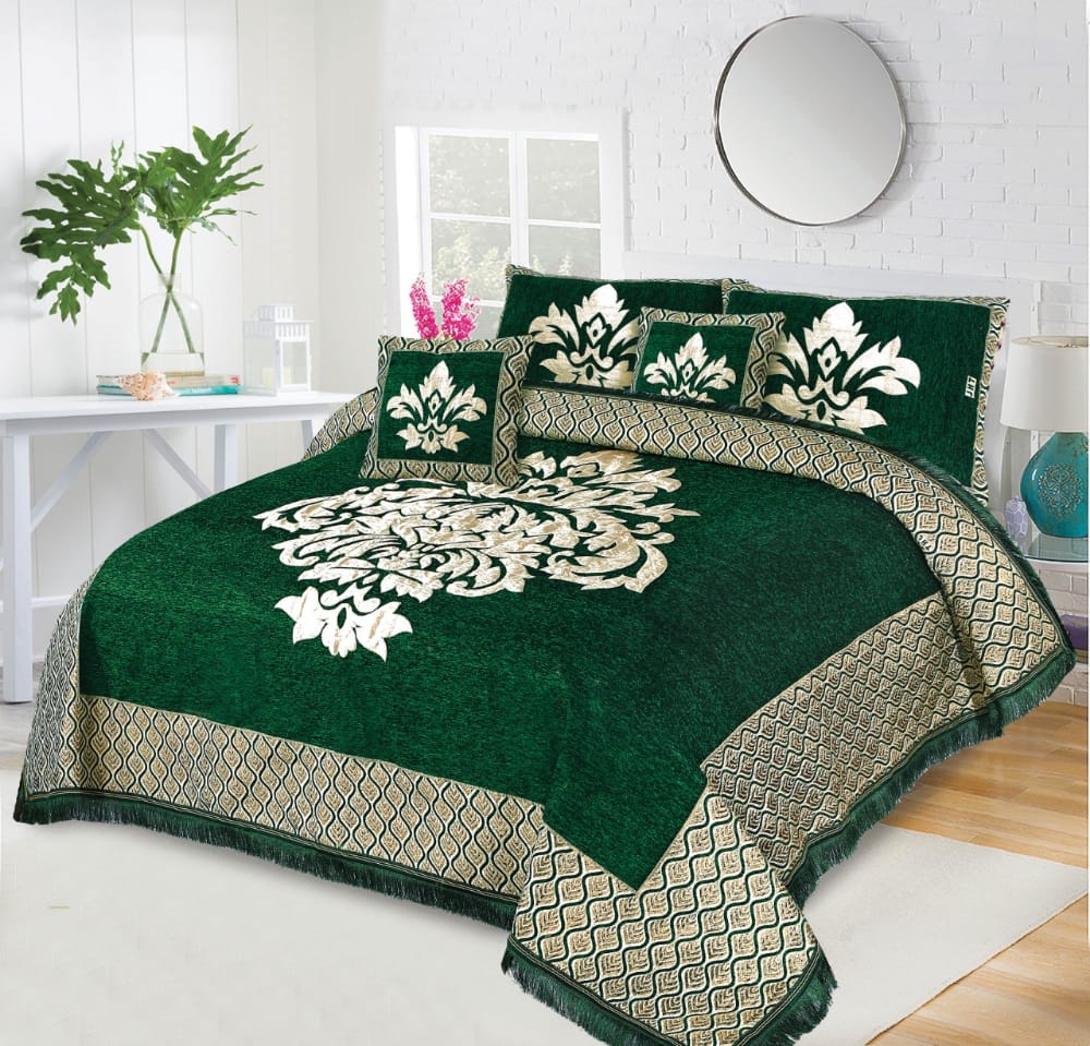 Relent Bridal Velvet Bed Sheet Set - 5pcs - RBB012