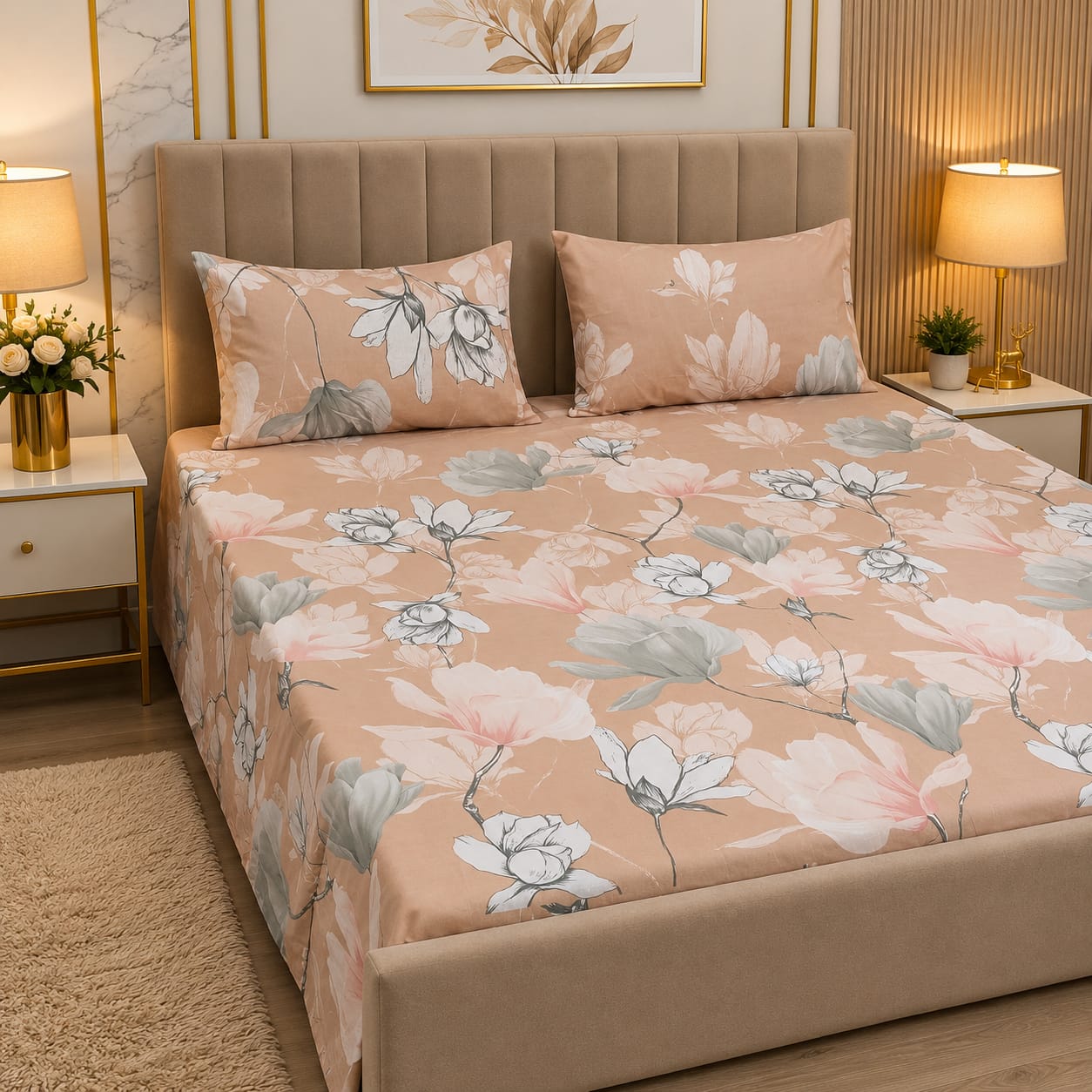 Executive Pure Cotton Bed Sheet - King - EPB 022