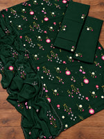 Premium Dhanak Embroidered 3 Pcs Ladies Suit – Ready to Wear Dupatta
