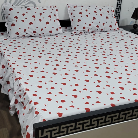 ROYAL Pure Cotton King Size FRILL BED SHEETS 031