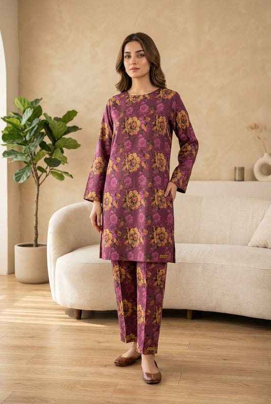 Signature Dhanak 2-Piece Printed Dress