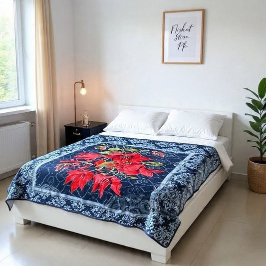 Velvet Embossed Panel Blanket – Luxury  Collection